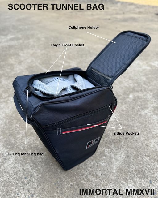 Tunnel Bag for Scooters MIO, CLICK, SPORTY, MXI, M3, MSI125, SKYDRIVE, BEAT FI CARB, GRAVIS IMMortal Motobag