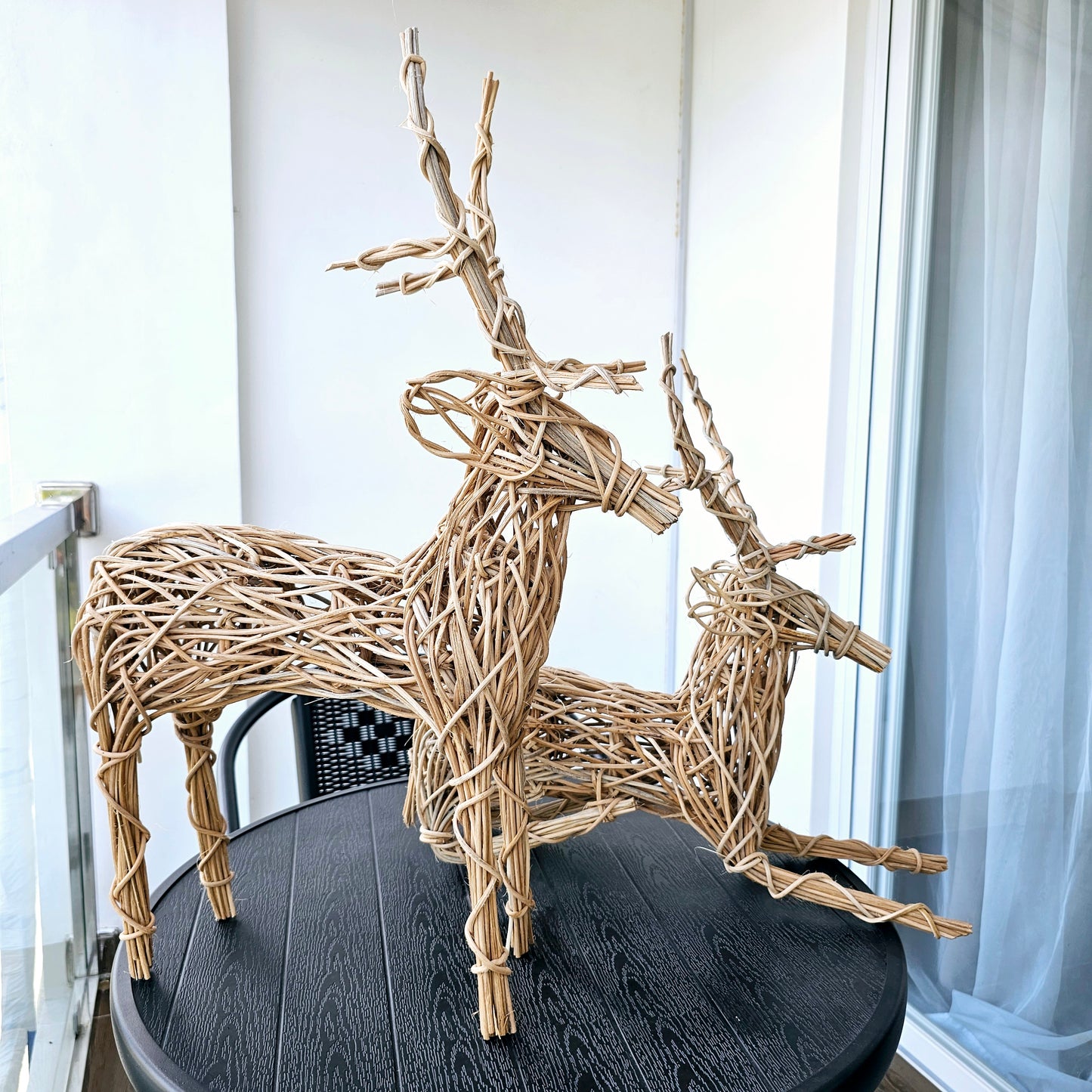 2ft Reindeer Christmas Tree Decor Handicraft Decoration for Home Cafe Church Office Garden - Abaca, Rattan and Coco Fiber Material