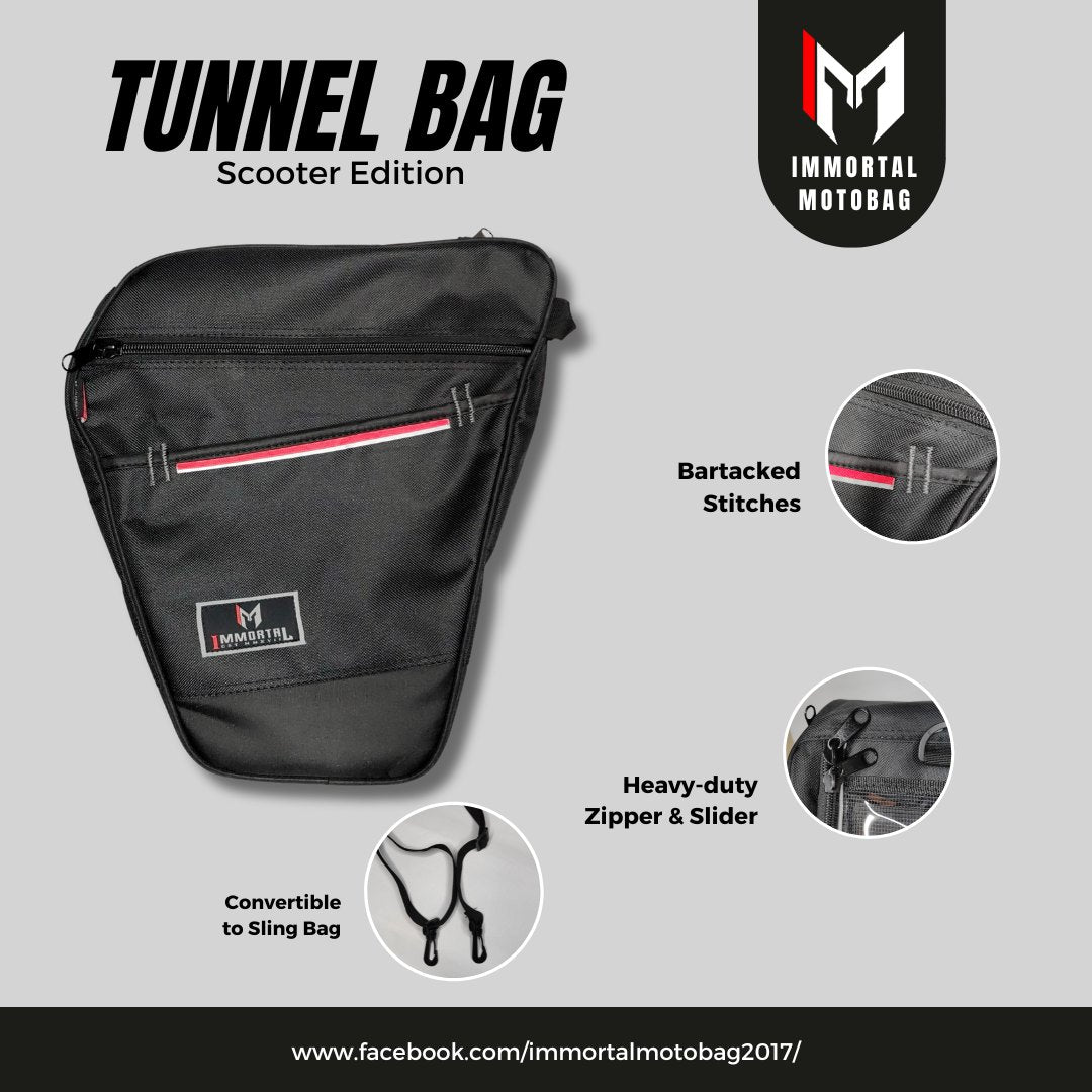 Tunnel Bag for Scooters MIO, CLICK, SPORTY, MXI, M3, MSI125, SKYDRIVE, BEAT FI CARB, GRAVIS IMMortal Motobag